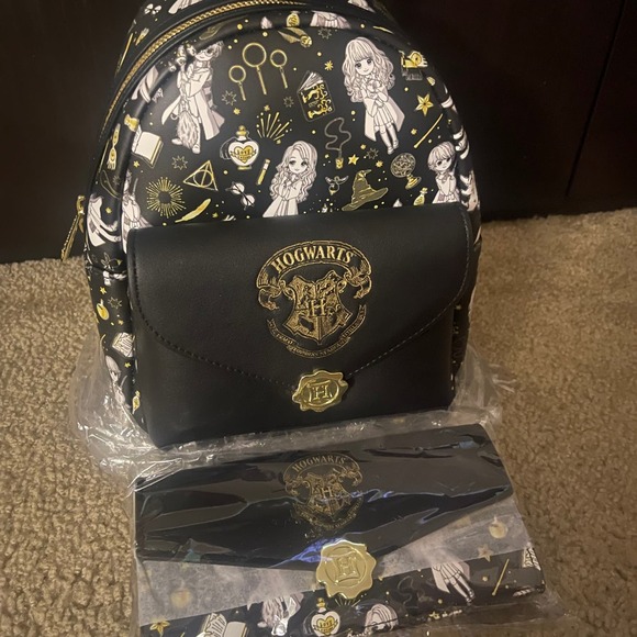 Harry Potter Magical Elements Loungefly Mini Backpack And Wallet